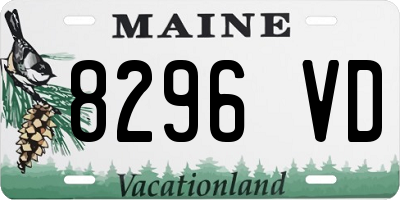 ME license plate 8296VD