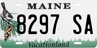 ME license plate 8297SA