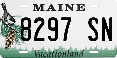 ME license plate 8297SN