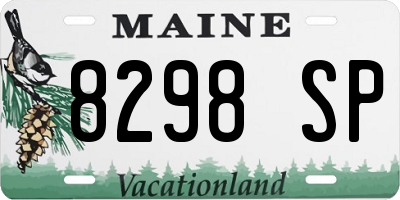 ME license plate 8298SP