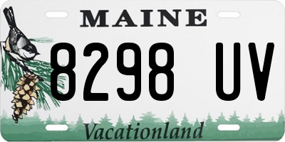 ME license plate 8298UV