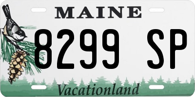 ME license plate 8299SP