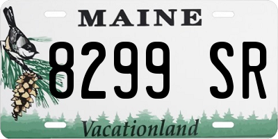 ME license plate 8299SR