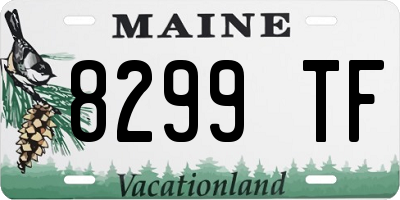 ME license plate 8299TF