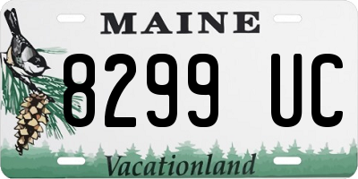 ME license plate 8299UC