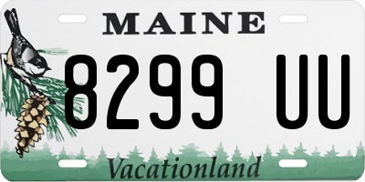 ME license plate 8299UU