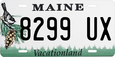 ME license plate 8299UX