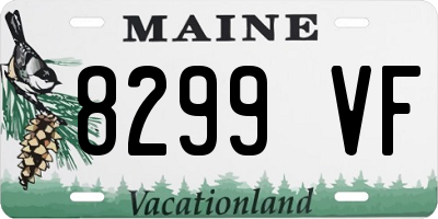 ME license plate 8299VF