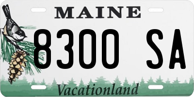 ME license plate 8300SA