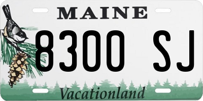 ME license plate 8300SJ