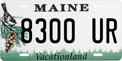 ME license plate 8300UR