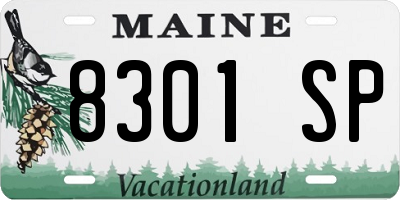 ME license plate 8301SP