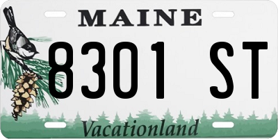 ME license plate 8301ST