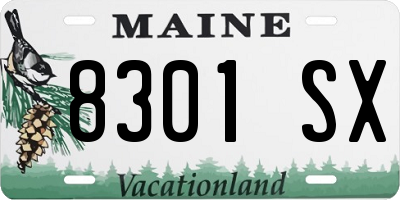 ME license plate 8301SX