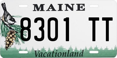 ME license plate 8301TT