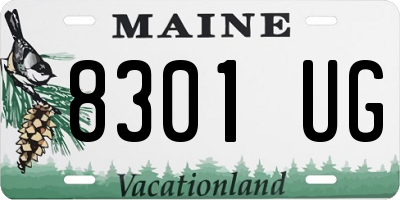 ME license plate 8301UG