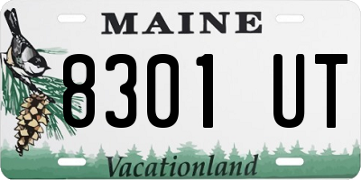 ME license plate 8301UT