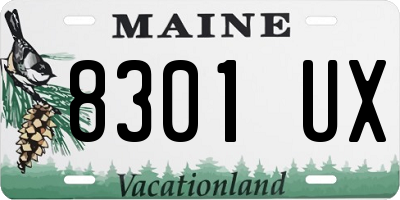 ME license plate 8301UX