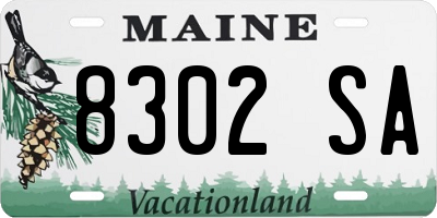 ME license plate 8302SA