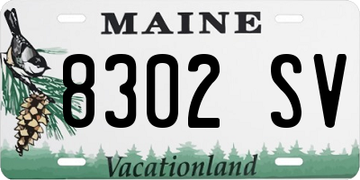 ME license plate 8302SV