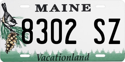 ME license plate 8302SZ