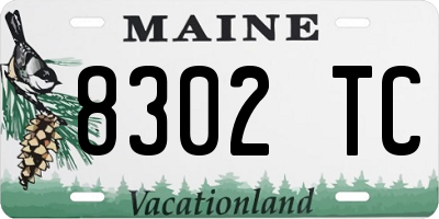 ME license plate 8302TC