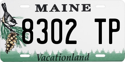 ME license plate 8302TP