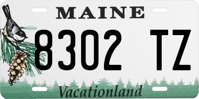 ME license plate 8302TZ