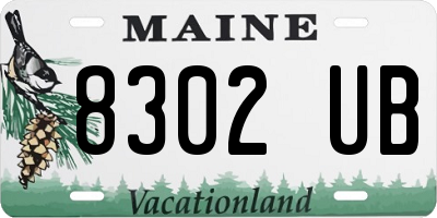 ME license plate 8302UB