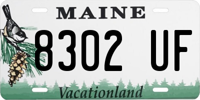 ME license plate 8302UF