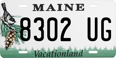 ME license plate 8302UG