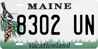ME license plate 8302UN