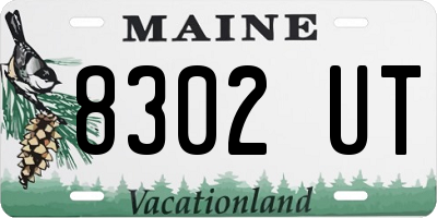 ME license plate 8302UT