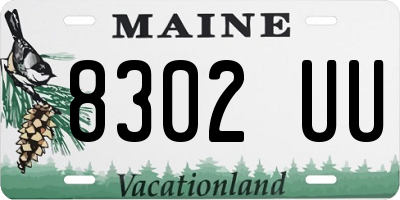 ME license plate 8302UU