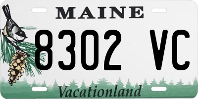 ME license plate 8302VC