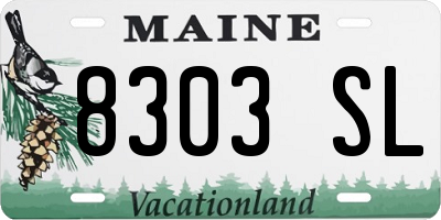 ME license plate 8303SL