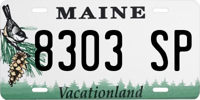 ME license plate 8303SP
