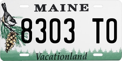 ME license plate 8303TO