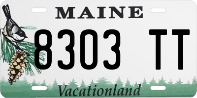 ME license plate 8303TT