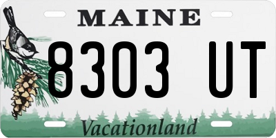 ME license plate 8303UT