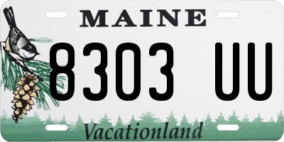 ME license plate 8303UU