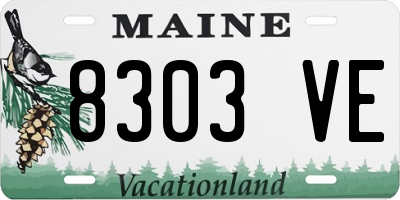 ME license plate 8303VE