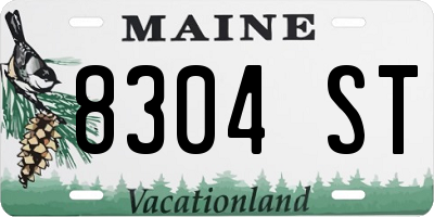 ME license plate 8304ST