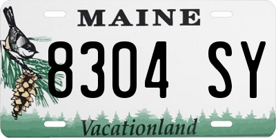 ME license plate 8304SY