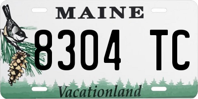 ME license plate 8304TC