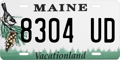 ME license plate 8304UD