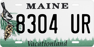 ME license plate 8304UR