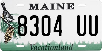 ME license plate 8304UU