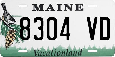 ME license plate 8304VD