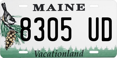 ME license plate 8305UD